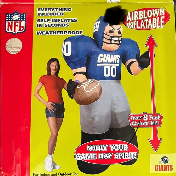 Airblown Inflatable Football Player - Blue and White - Picture 1 of 1